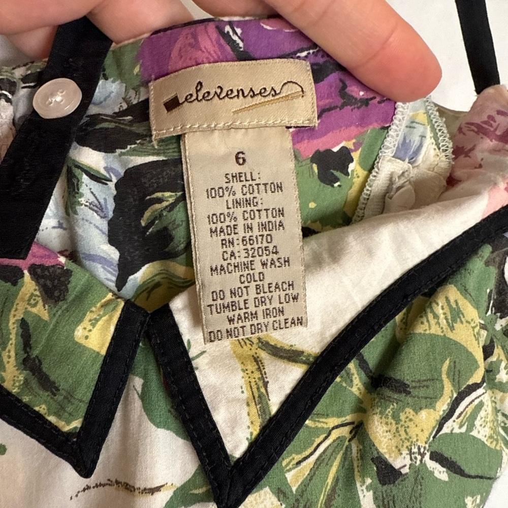 Anthropologie Elevenses Retro Style Women’s Dress 6 | Women’s Floral Mini Dress - Picture 13 of 13